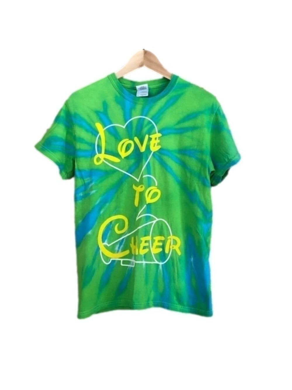 LOVE to Cheer tie dye Allstar Cheer tee size small